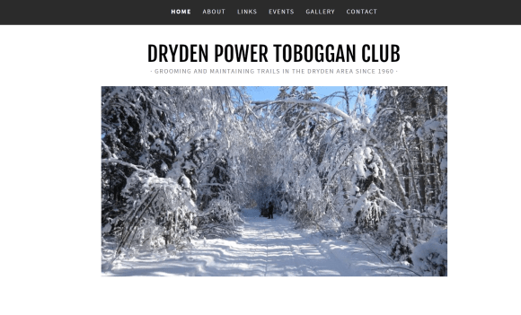 Dryden Power Club website header