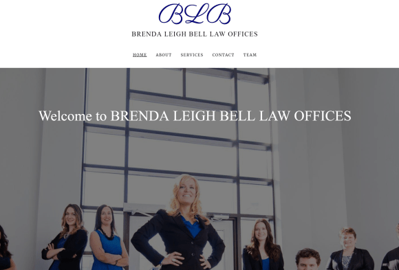 Brenda Leigh Bell Law website header