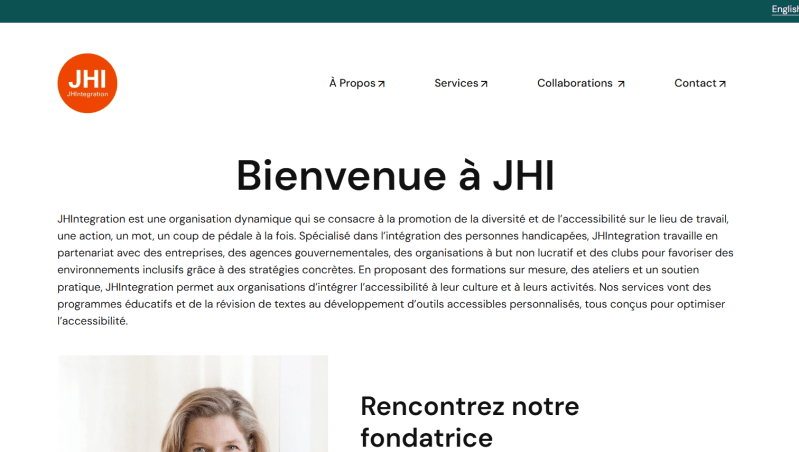 JHIntegration website header